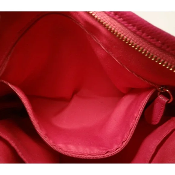 Coach Signature Crossbody Bag Pink Trim Coated Canvas‎ Shoulder Purse - Picture 8 of 12